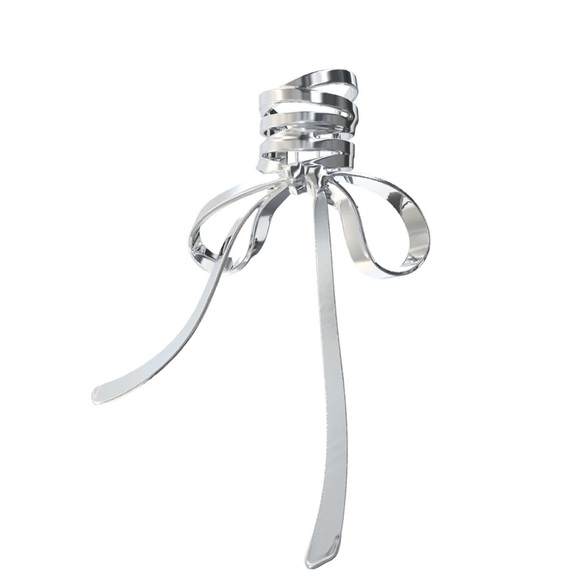 YVMIN NWOT Ultrachic Silver Hair Ribbon Bow - Picture 9 of 14